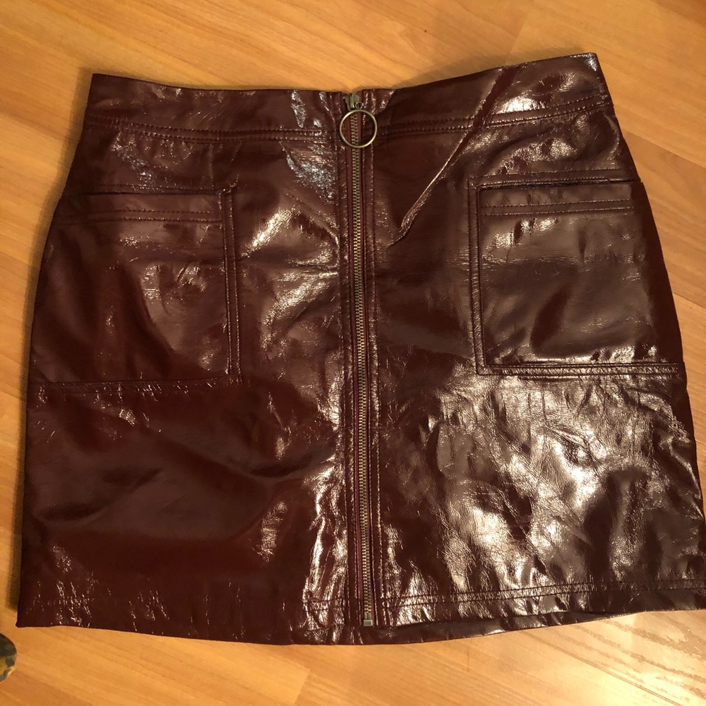 Pleather Mini Skirt - Picture 2 of 5
